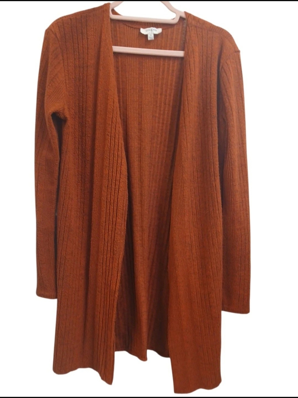Umgee Ribbed Open-Front Cardigan — Copper Colored #167